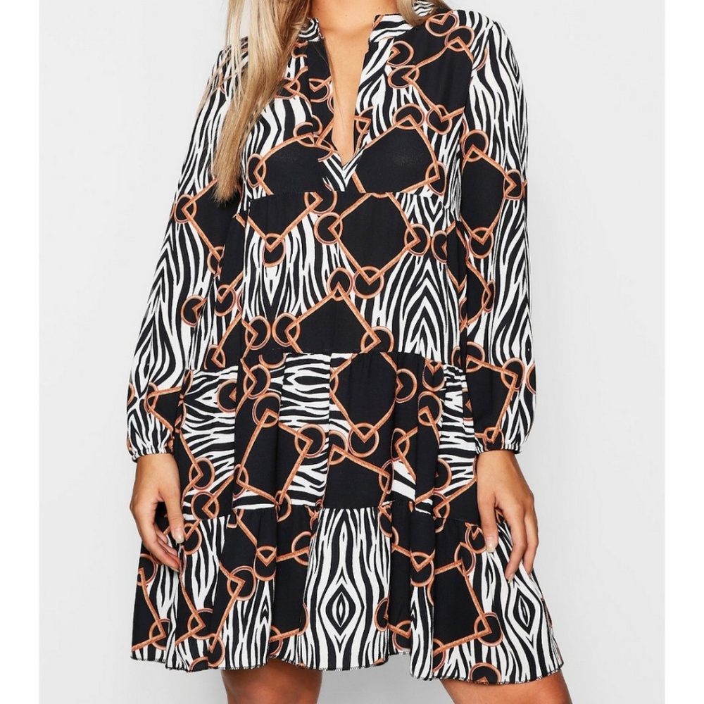 Boohoo Plus Smock Dress